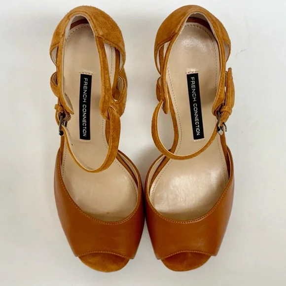 French Connection Dita Platform Heeled Sandals 7 - Picture 3 of 10